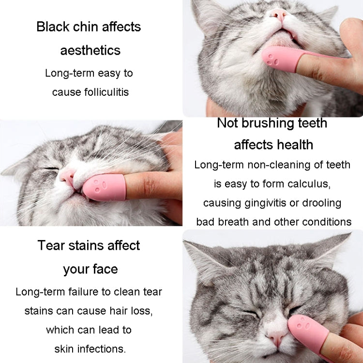 Pet Cats Dog Cleaning Comb Chin Teeth Cleaning Brush Silicone Brush