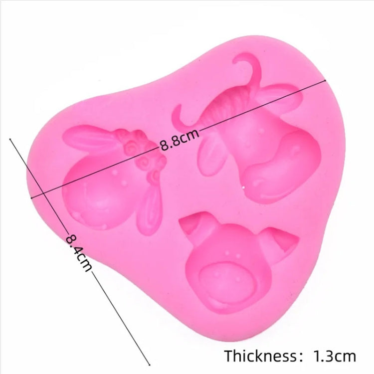 Cartoon Three-dimensional Animals Fondant Silicone Mold Cake Decorating Baking Tools