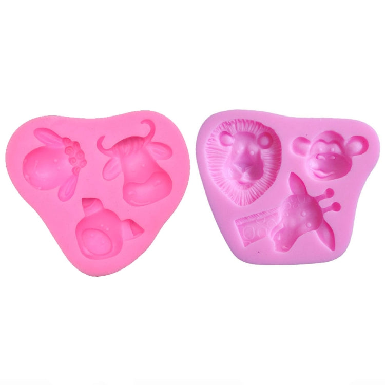 Cartoon Three-dimensional Animals Fondant Silicone Mold Cake Decorating Baking Tools