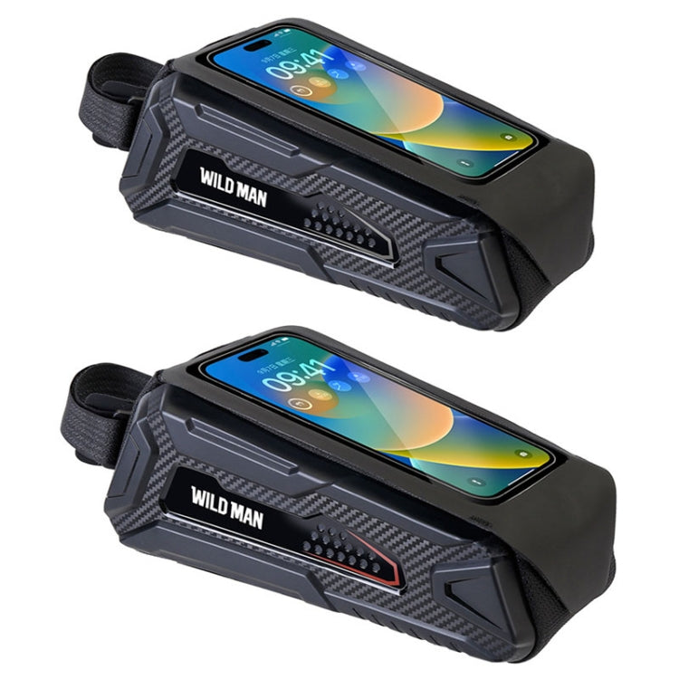 WILD MAN M90 EVA Hard Shell Mountain Bike Mobile Phone Touch Screen Waterproof Front Beam Bag