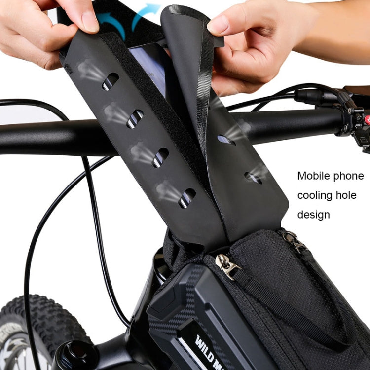 WILD MAN M90 EVA Hard Shell Mountain Bike Mobile Phone Touch Screen Waterproof Front Beam Bag