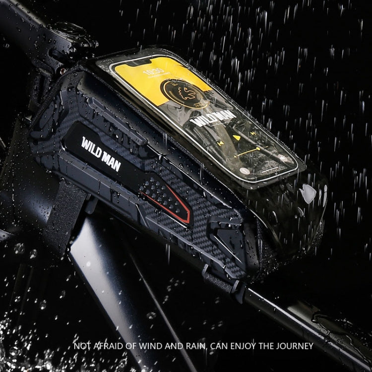 WILD MAN M90 EVA Hard Shell Mountain Bike Mobile Phone Touch Screen Waterproof Front Beam Bag