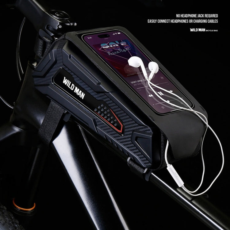 WILD MAN M90 EVA Hard Shell Mountain Bike Mobile Phone Touch Screen Waterproof Front Beam Bag