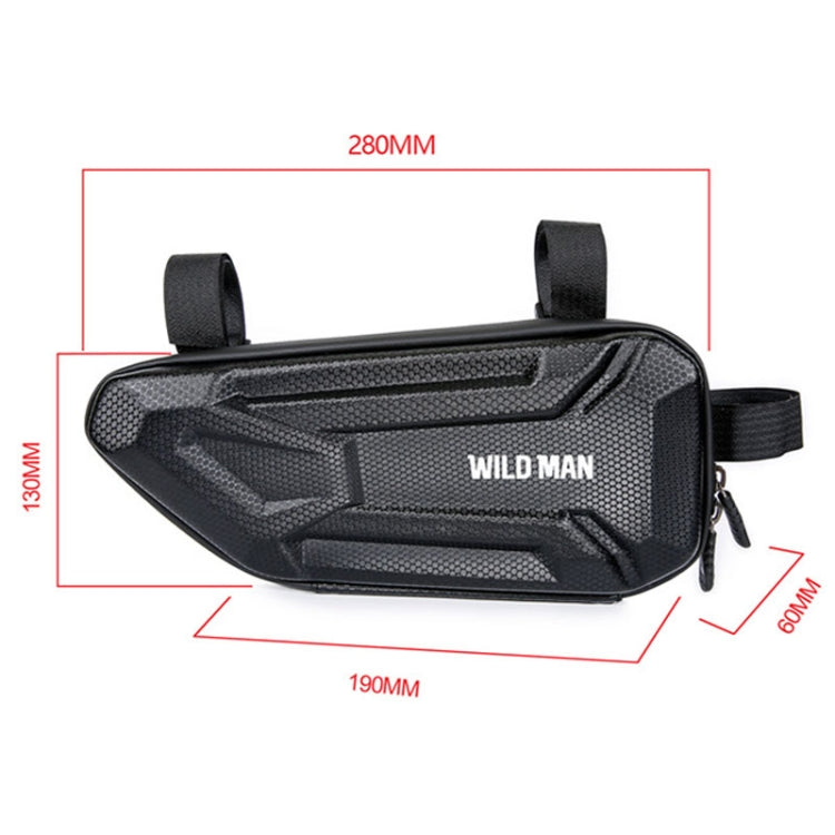 WILD MAN XT4 1.2L EVA Hard Shell Bicycle Triangle Bag Electric Vehicle Side Bag