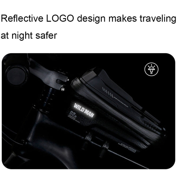 WILD MAN XT2S 1L EVA Hard Shell Mountain Bike Front Beam Bag Cycling Waterproof Phone Bag