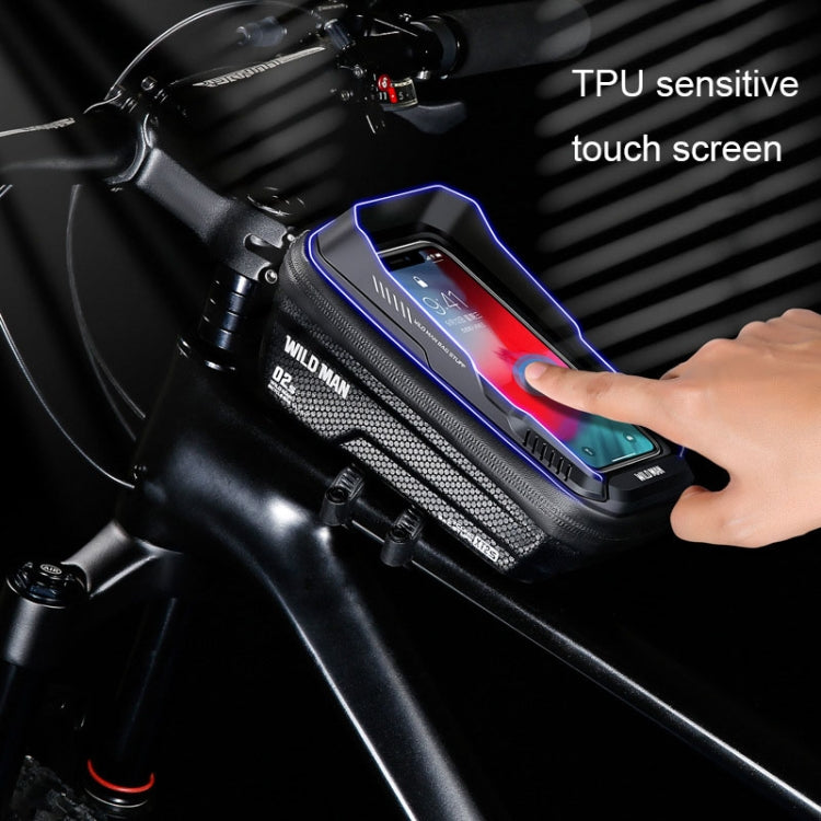 WILD MAN XT2S 1L EVA Hard Shell Mountain Bike Front Beam Bag Cycling Waterproof Phone Bag