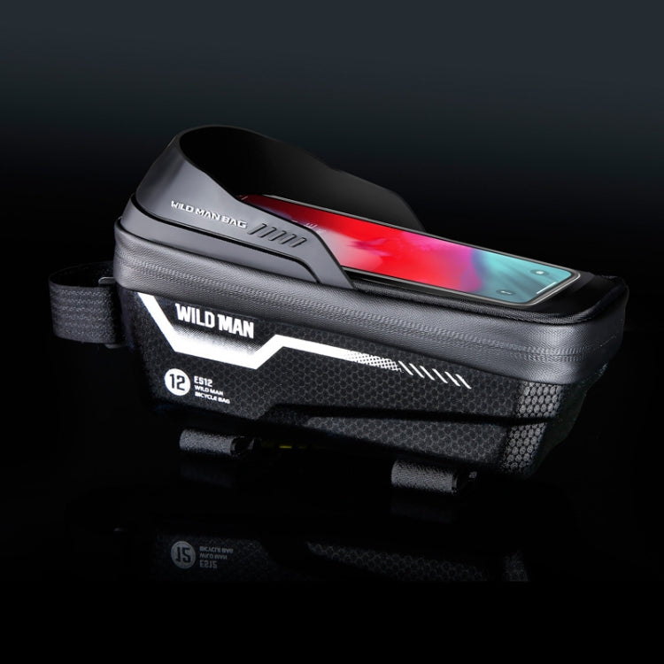 WILD MAN ES12 1L Mountain Bike Front Beam Bag Bicycle Waterproof Phone Saddle Bag