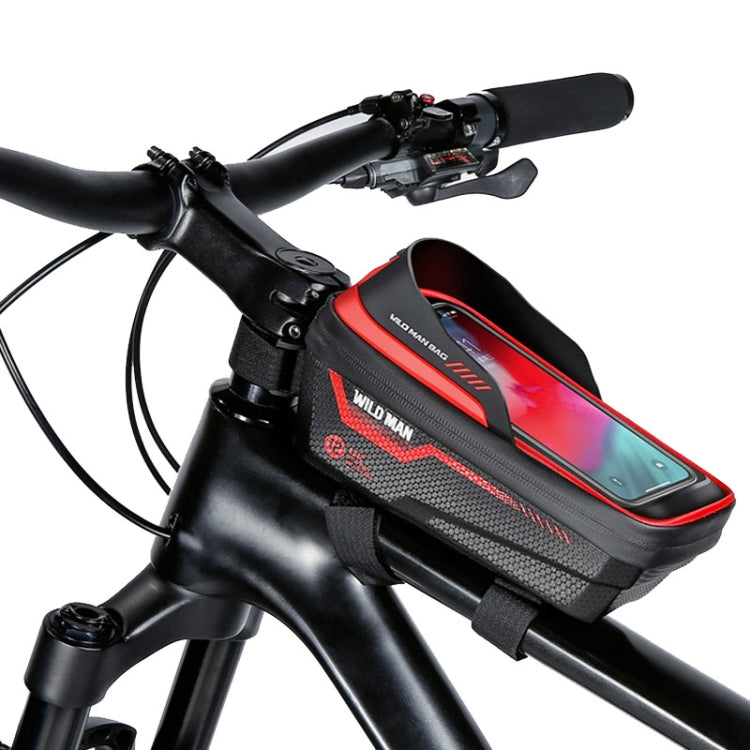 WILD MAN ES12 1L Mountain Bike Front Beam Bag Bicycle Waterproof Phone Saddle Bag