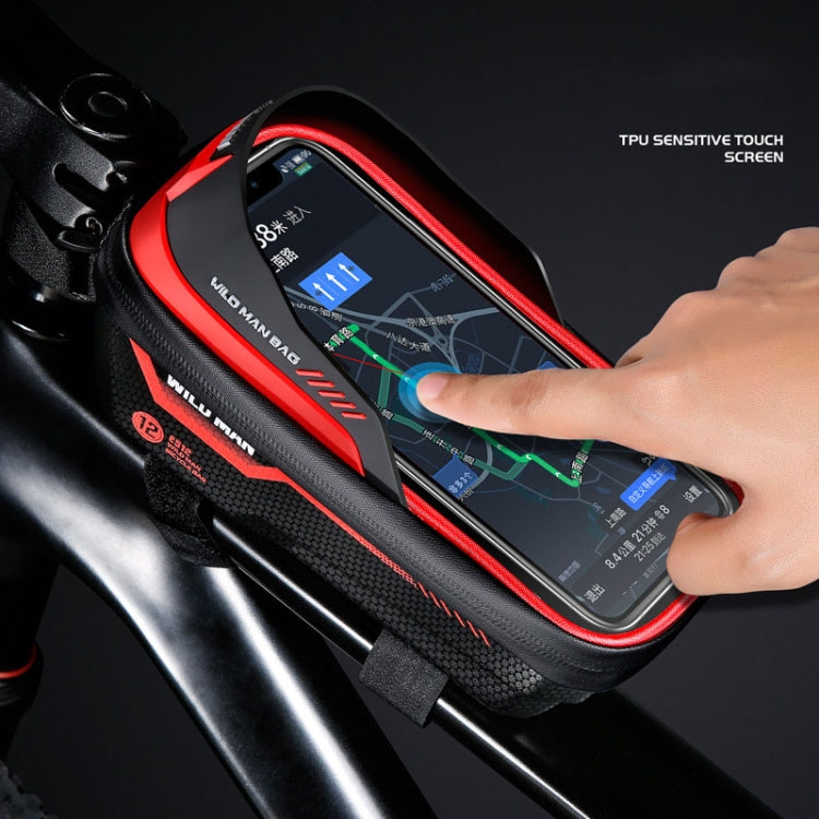 WILD MAN ES12 1L Mountain Bike Front Beam Bag Bicycle Waterproof Phone Saddle Bag