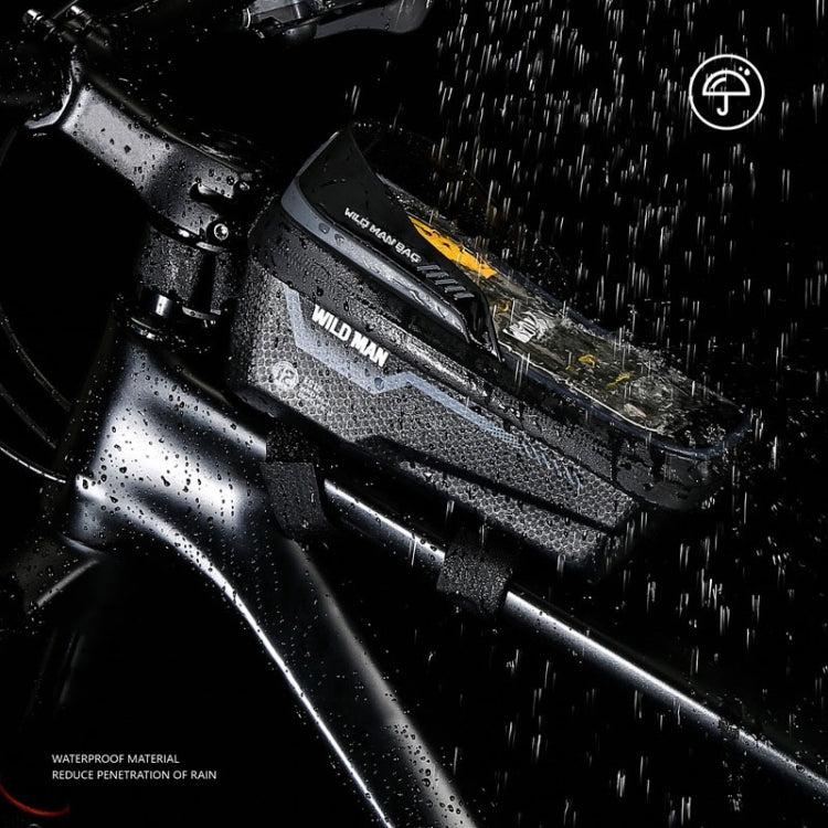 WILD MAN ES12 1L Mountain Bike Front Beam Bag Bicycle Waterproof Phone Saddle Bag