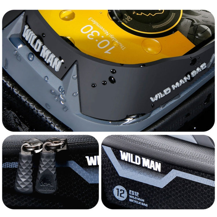 WILD MAN ES12 1L Mountain Bike Front Beam Bag Bicycle Waterproof Phone Saddle Bag
