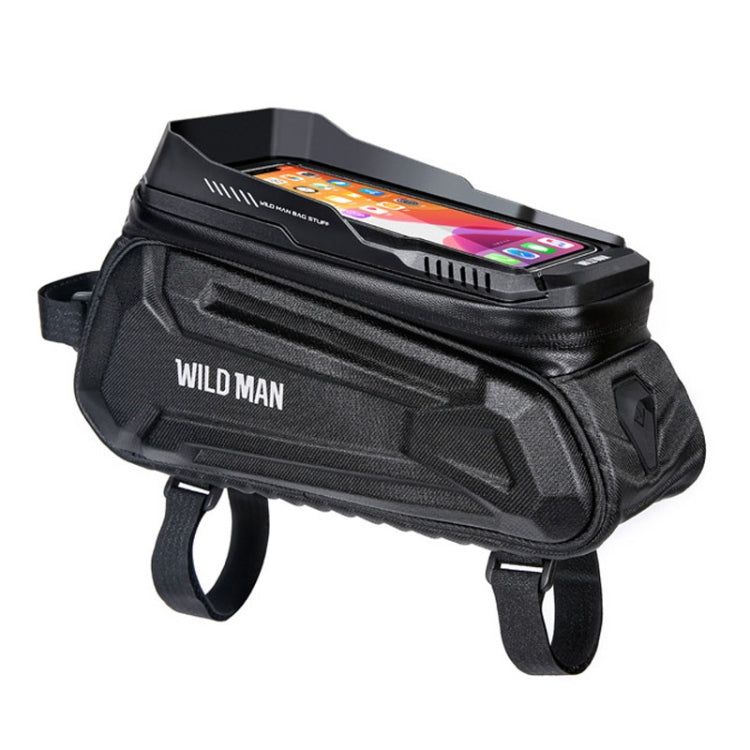 WILD MAN XT5 1.2L EVA Hard Shell Bike Front Beam Bag Touch Screen Phone Waterproof Bag