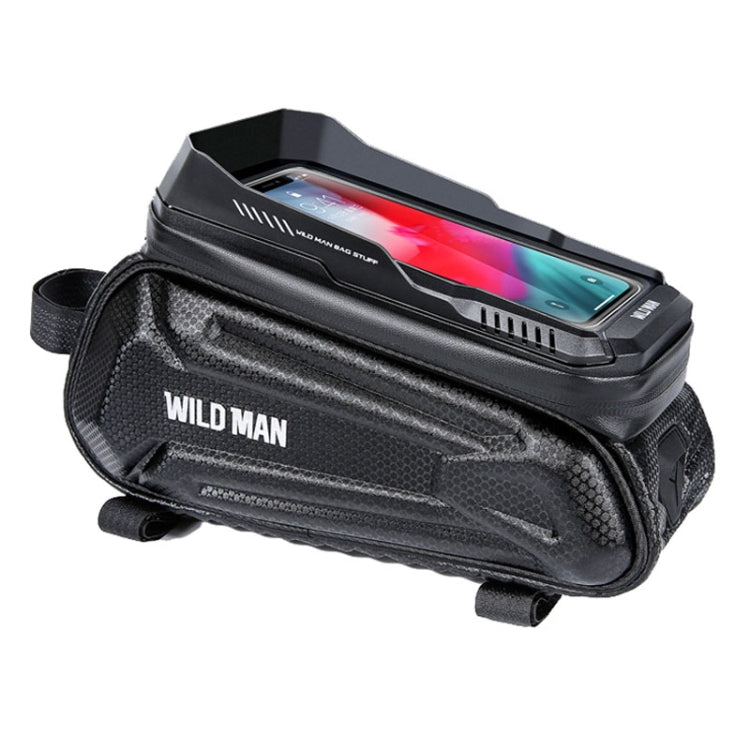 WILD MAN XT5 1.2L EVA Hard Shell Bike Front Beam Bag Touch Screen Phone Waterproof Bag