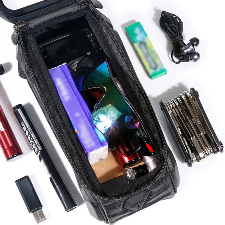 WILD MAN XT5 1.2L EVA Hard Shell Bike Front Beam Bag Touch Screen Phone Waterproof Bag