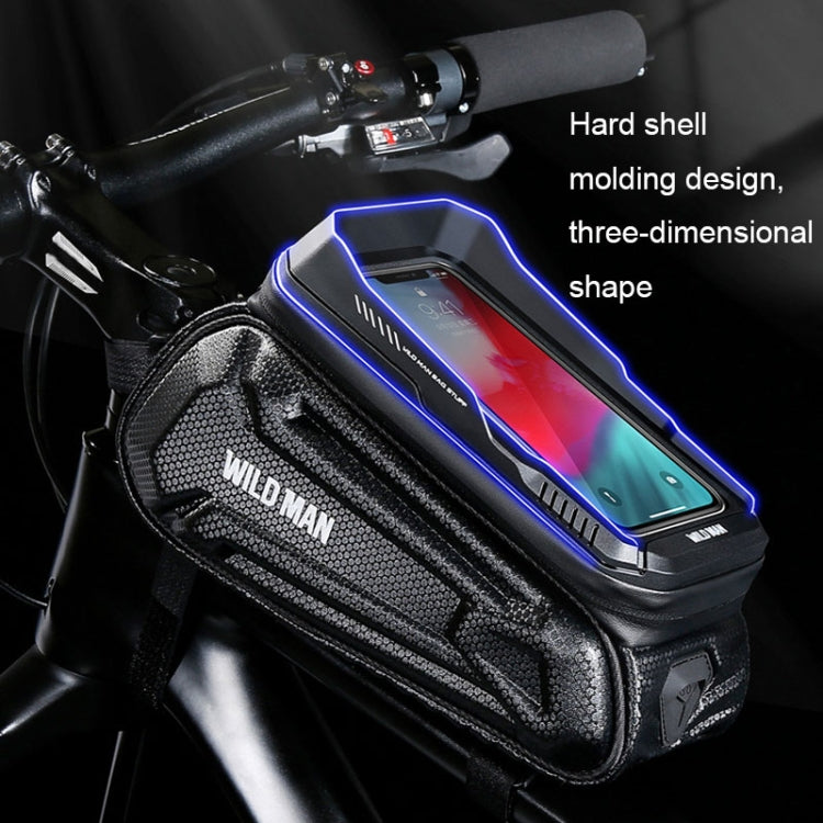WILD MAN XT5 1.2L EVA Hard Shell Bike Front Beam Bag Touch Screen Phone Waterproof Bag