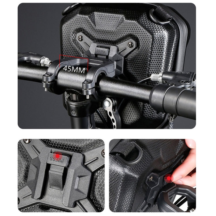 WILD MAN E18 2L EVA Hard Shell Bicycle Waterproof Front Bag Multifunctional Quick Release Hanging Bag