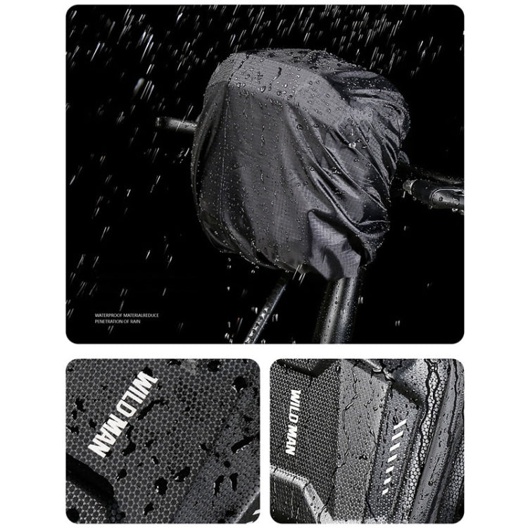 WILD MAN E18 2L EVA Hard Shell Bicycle Waterproof Front Bag Multifunctional Quick Release Hanging Bag