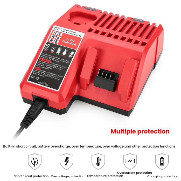 M12-18C For Milwaukee 18V Power Tools Battery Charger