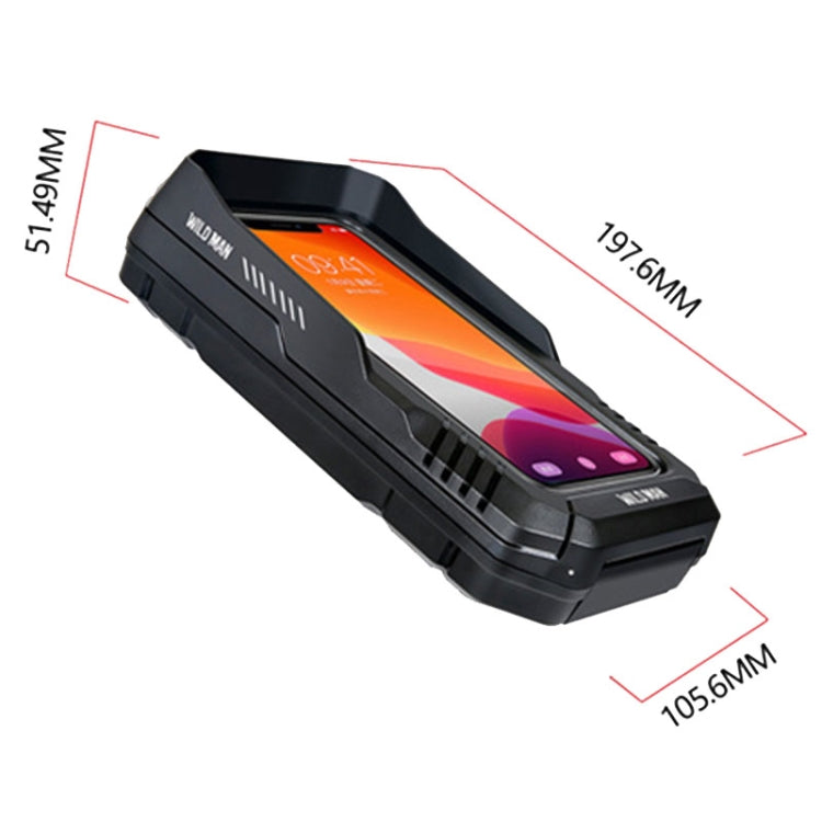 WILD MAN FK4 0.5L EVA Hard Shell Bicycle Waterproof Case Handlebar Phone Touch Screen Holder