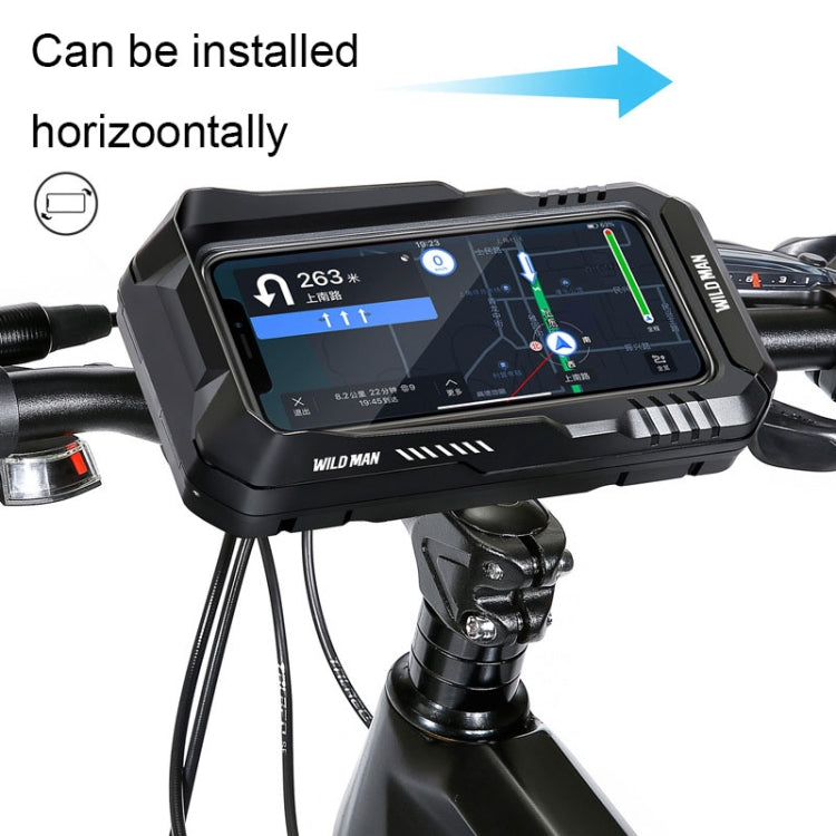 WILD MAN FK4 0.5L EVA Hard Shell Bicycle Waterproof Case Handlebar Phone Touch Screen Holder