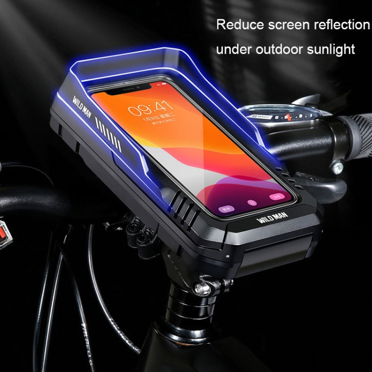 WILD MAN FK4 0.5L EVA Hard Shell Bicycle Waterproof Case Handlebar Phone Touch Screen Holder