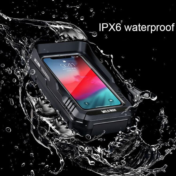 WILD MAN FK4 0.5L EVA Hard Shell Bicycle Waterproof Case Handlebar Phone Touch Screen Holder
