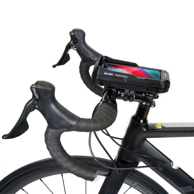 WILD MAN FK4 0.5L EVA Hard Shell Bicycle Waterproof Case Handlebar Phone Touch Screen Holder