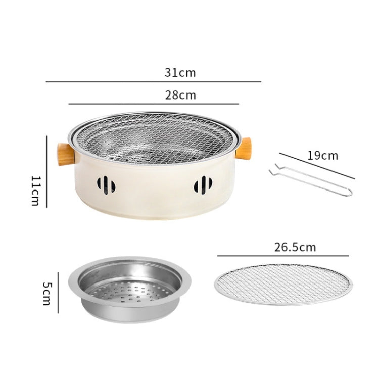 Charcoal Grill Stainless Steel Outdoor Camping Cooking Tea Around The Stove Barbecue Stove