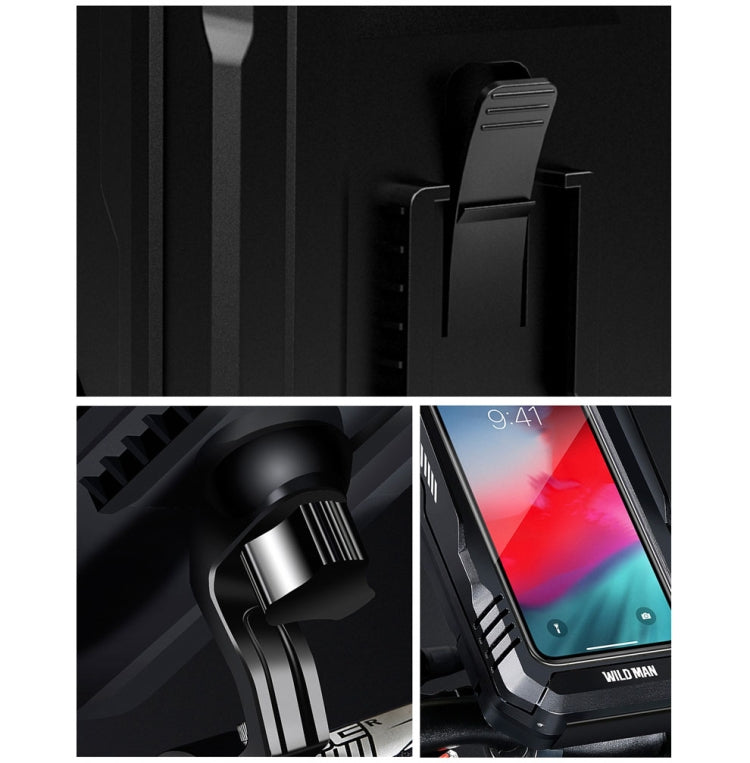 WILD MAN FK1 0.5L Mountain Bike Waterproof Phone Touch Screen Handlebar Bag Bike Holder Bag