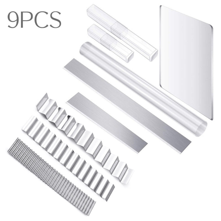 9-in-1  Acrylic Clay Pottery Tools Wave Straight Sculpting Tools