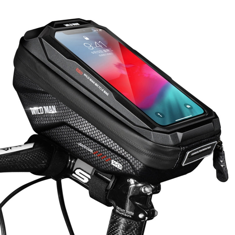 WILD MAN X1 1L EVA Hard Shell Bicycle Phone Touch Screen Handlebar Bag Waterproof Cycling Bag