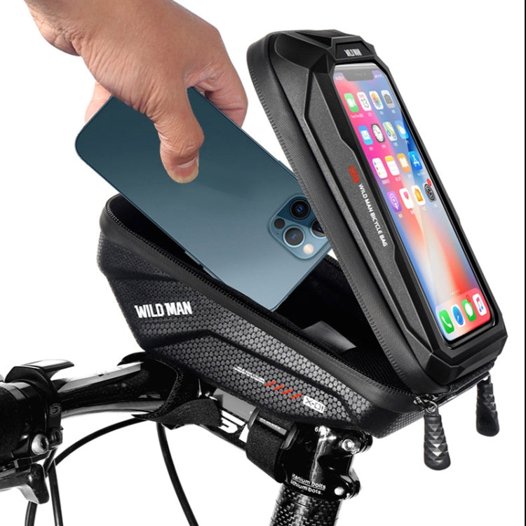 WILD MAN X1 1L EVA Hard Shell Bicycle Phone Touch Screen Handlebar Bag Waterproof Cycling Bag