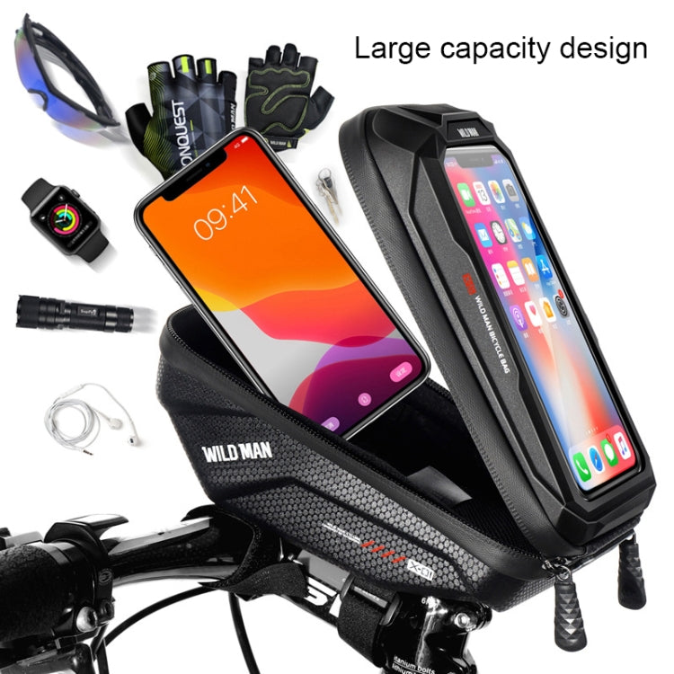 WILD MAN X1 1L EVA Hard Shell Bicycle Phone Touch Screen Handlebar Bag Waterproof Cycling Bag