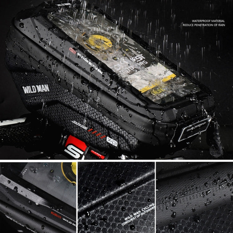 WILD MAN X1 1L EVA Hard Shell Bicycle Phone Touch Screen Handlebar Bag Waterproof Cycling Bag