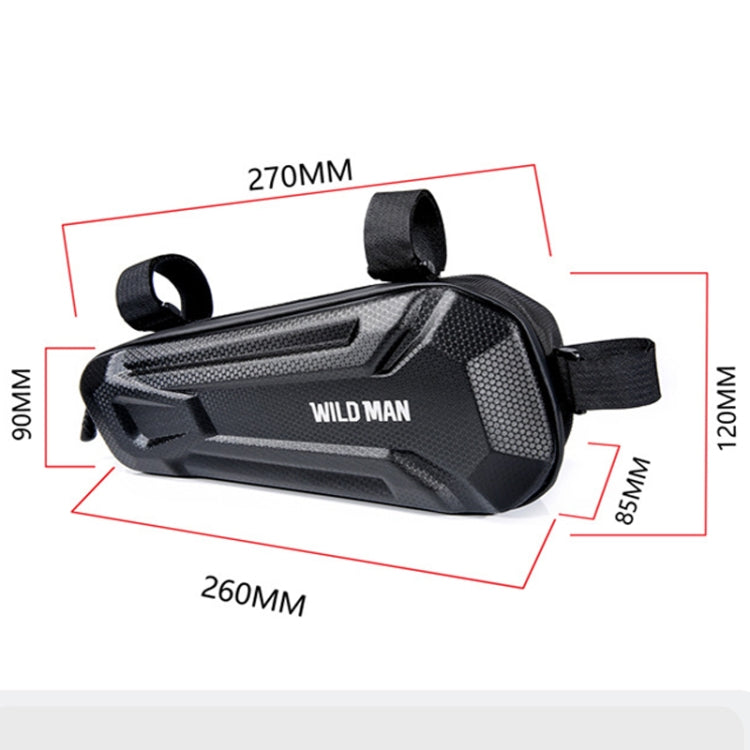 WILD MAN XT9 1.8L EVA Hard Shell Bike Front Beam Triangle Bag Electric Vehicle Waterproof Bag