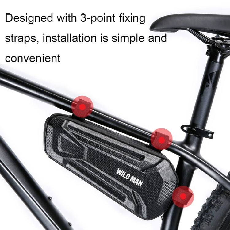 WILD MAN XT9 1.8L EVA Hard Shell Bike Front Beam Triangle Bag Electric Vehicle Waterproof Bag
