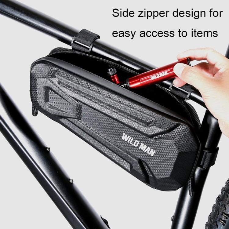 WILD MAN XT9 1.8L EVA Hard Shell Bike Front Beam Triangle Bag Electric Vehicle Waterproof Bag