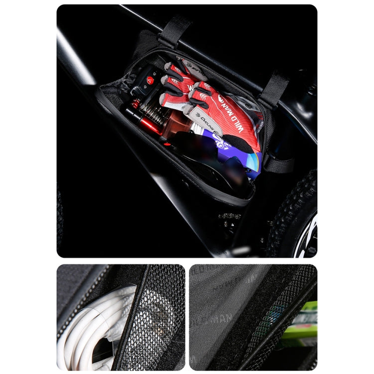 WILD MAN XT9 1.8L EVA Hard Shell Bike Front Beam Triangle Bag Electric Vehicle Waterproof Bag