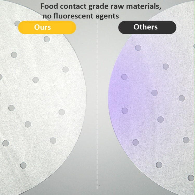 100pcs /Pack Steamer Paper Non-Stick Disposable Grease-Proof Paper Round Air Fryer Pad