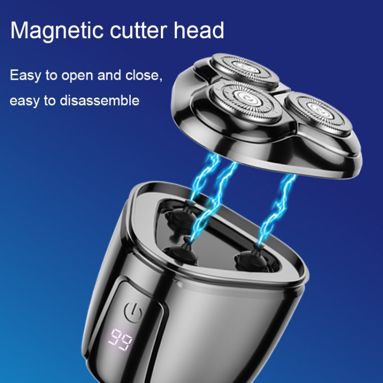 Mini Magnetic Head Shaver Smart LED Display Electric Shaver