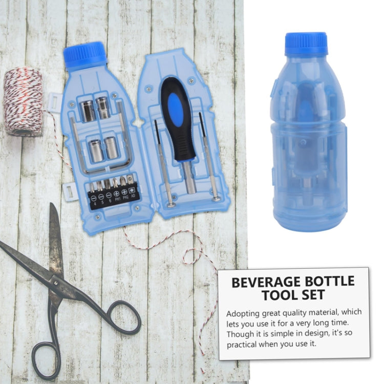 15 In 1 Drinking Bottle Tool Set Transparent Plastic Box Utensil Kit