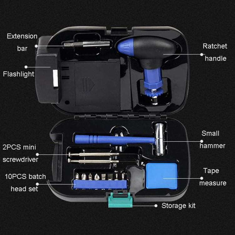 14 In 1 Flashlight Tool Kit Lighting Hardware Utility Set