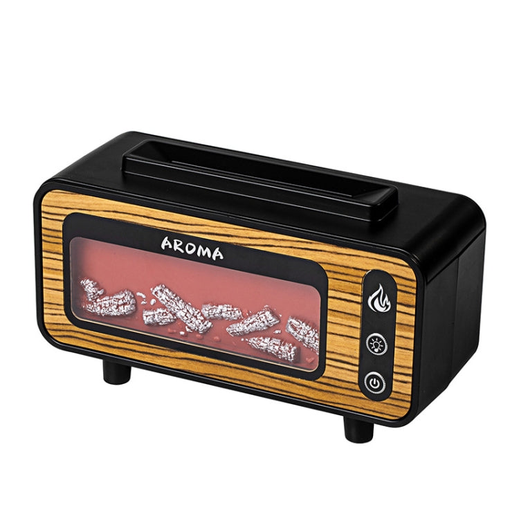 200ml  Fireplace Flame Aromatherapy Air Humidifier USB Colorful Night Light Essential Oil Diffuser