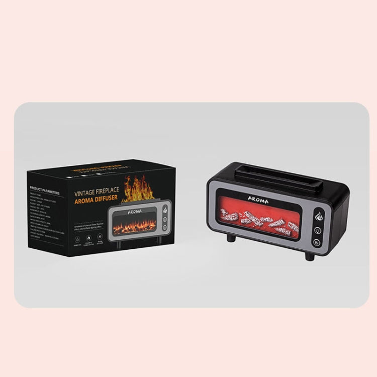 200ml  Fireplace Flame Aromatherapy Air Humidifier USB Colorful Night Light Essential Oil Diffuser