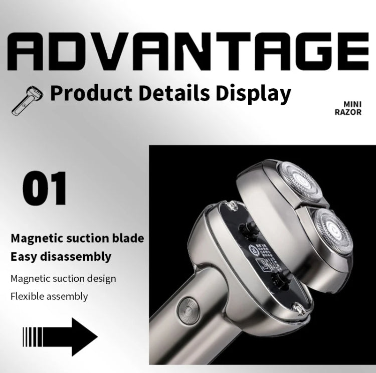 Men Electrical Shaver Portable Mini LED Digital Display Smart Shaving Razor