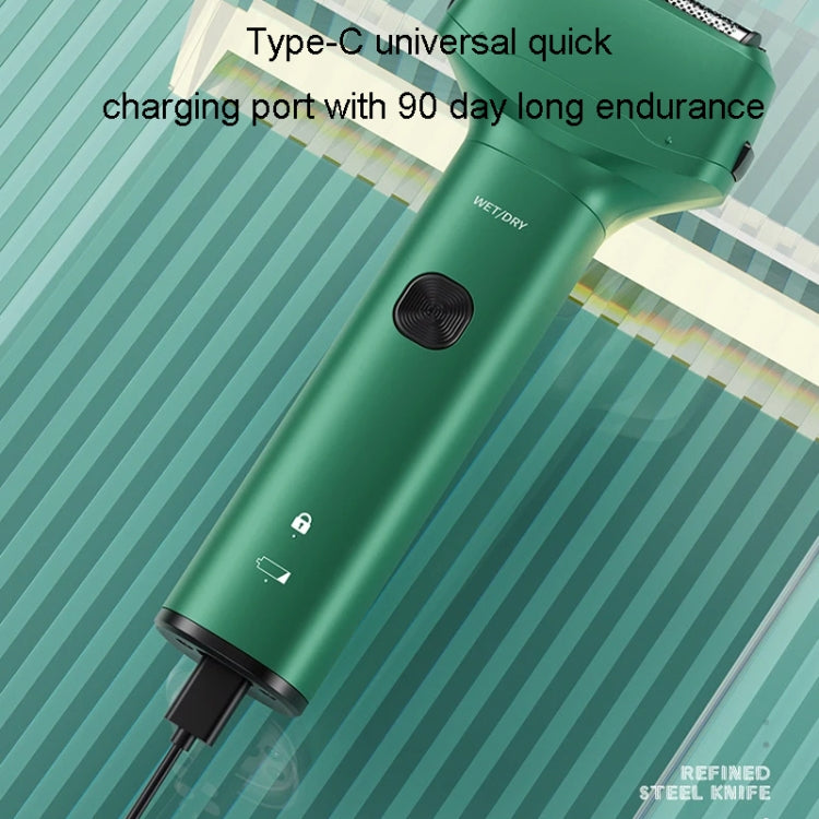 Men Reciprocating 3-Blade Rechargeable Shaver Washable Portable Beard Razor