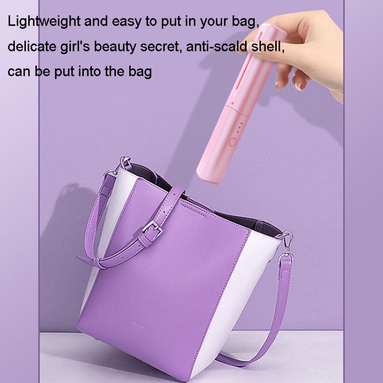 2 In 1 Portable USB Rechargeable Hair Curler Dual Usage Hair Straightening Comb