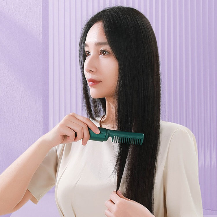 2 In 1 Portable USB Rechargeable Hair Curler Dual Usage Hair Straightening Comb