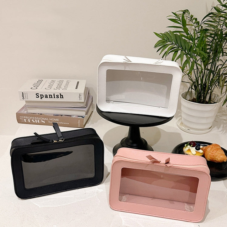 Transparent Large Capacity Cosmetic Storage Bag Portable Multifunctional Clutch