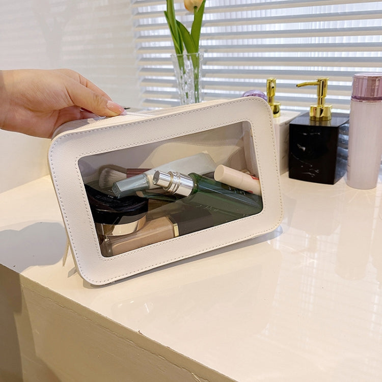 Transparent Large Capacity Cosmetic Storage Bag Portable Multifunctional Clutch